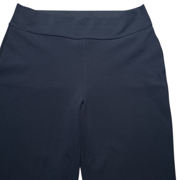 DG2 Diane Gilman Navy Pull-On Stretch Pants Sz L High Rise Wide Leg NWOT 36x31 - Picture 4 of 8